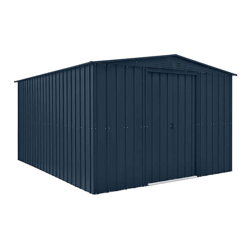 10' x 12' Globel Anthracite Grey Apex Metal Shed (3.08m x 3.72m) - Image 1