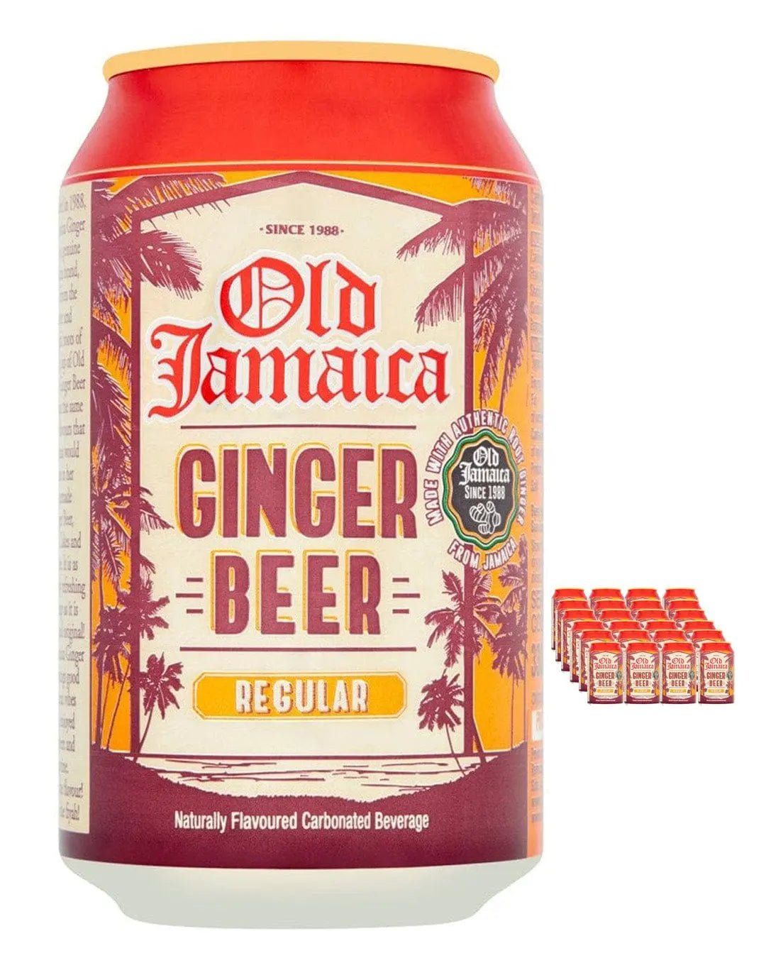 Old Jamaica Sparkling Ginger Beer Soda Drink Multipack, 24 x 330 ml - Image 1