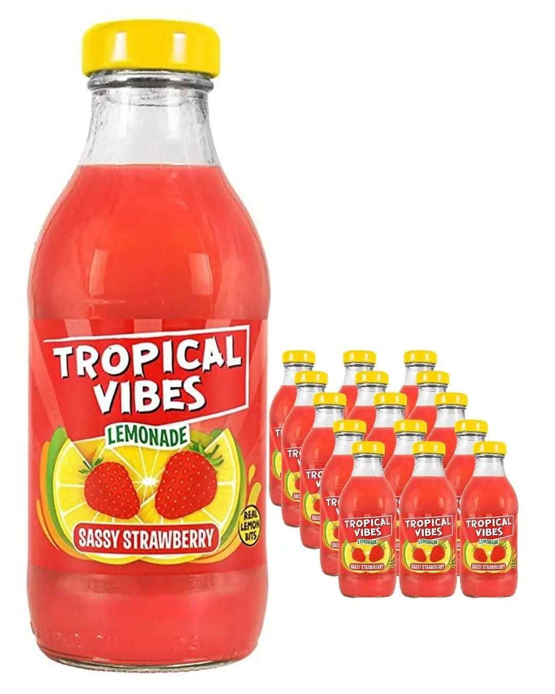 Tropical Vibes Lemonade Sassy Strawberry Multipack, 15 x 300 ml - Image 1