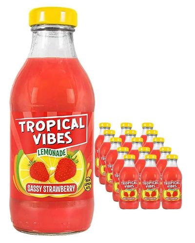 Tropical Vibes Lemonade Sassy Strawberry Multipack, 15 x 300 ml