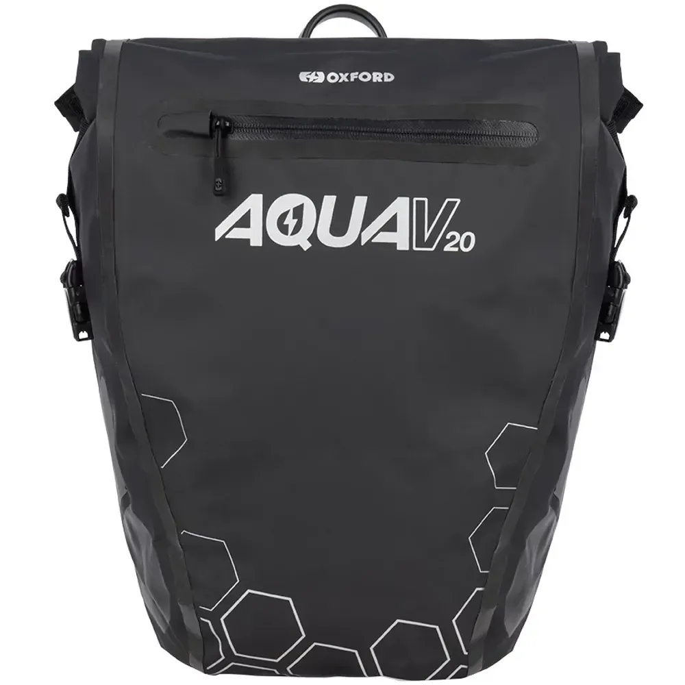 Oxford Aqua V 20 Single QR Pannier Bag Black - Image 1
