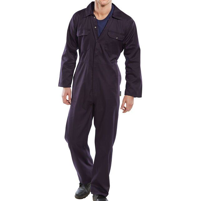 Beeswift Click Polycotton Regular Boilersuit Navy Blue 40 RPCBSN40 - Image 1