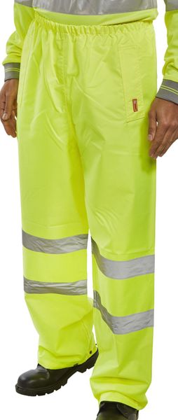 Beeswift Trousers EN ISO 20471 Saturn Yellow Medium (Pack 1) - TENSYM - Thumbnail 2