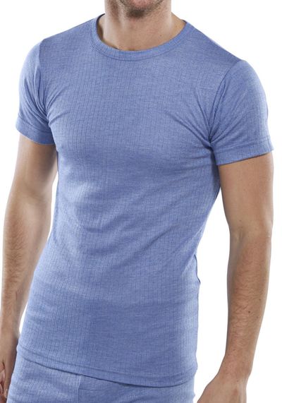 Beeswift Thermal Vest Short Sleeved Blue Small (Pack 1) - THVSSS - Thumbnail 2
