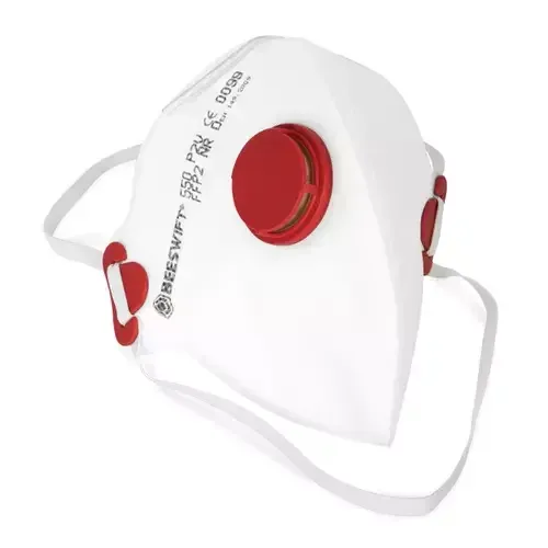 Beeswift Fold Flat P2 Mask with Valve (Pack 20) - 2FF2V - Image 1