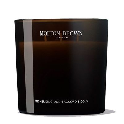 Molton Brown Mesmerising Oudh Accord and Gold Luxury Scented Triple Wick Candle 600g