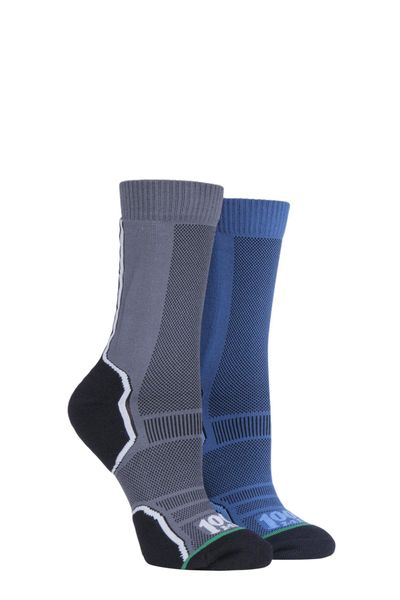 2 Pack Men's Single Layer Trek Socks - Twin Pack - Navy
