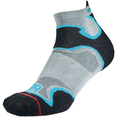 Mens and Women's 1 Pair 1000 Mile Multi Sport Fusion Socklet Socks Silver / Kingfisher 3-5.5 Ladies