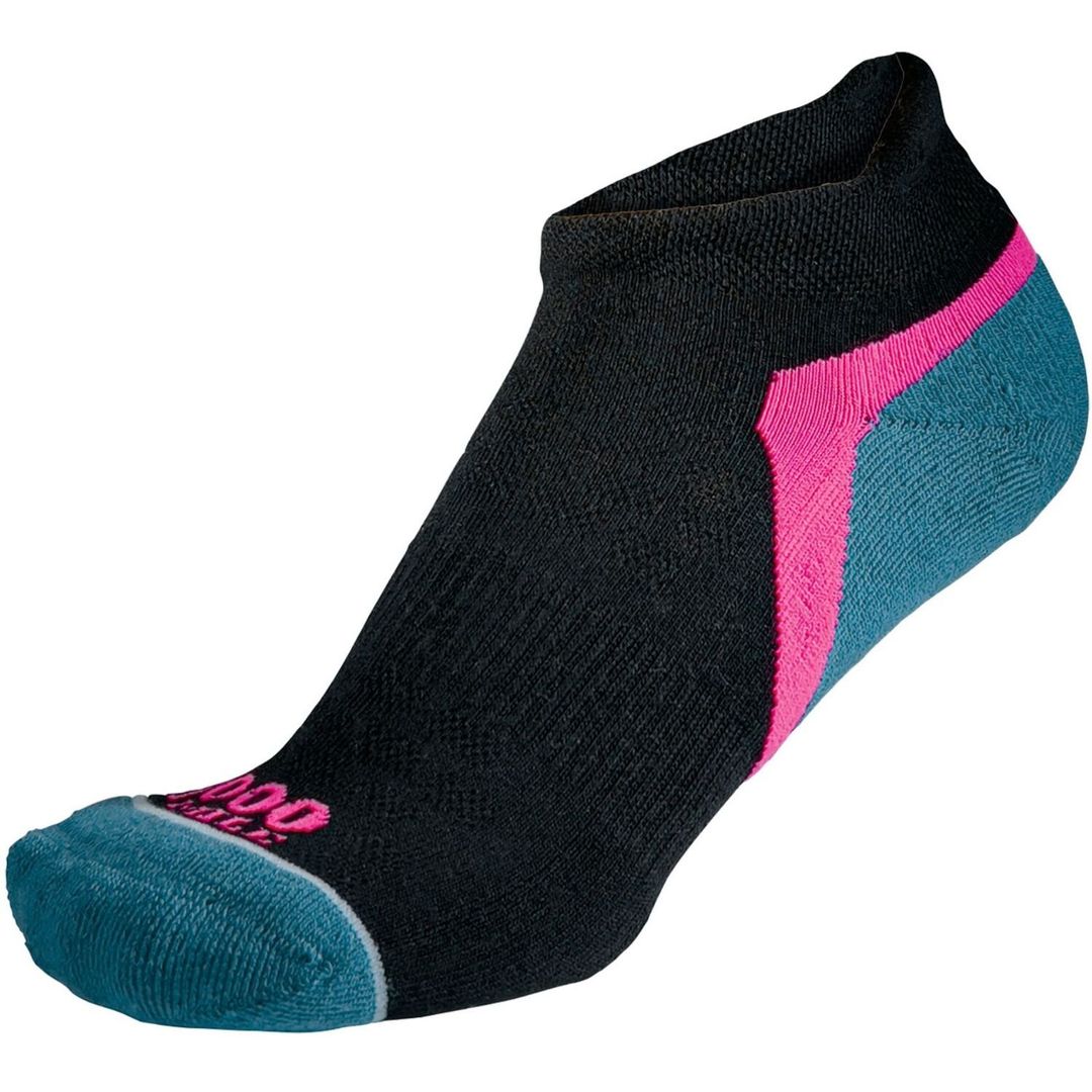 1000 Mile 1 Pair Activ Repreve Sports Socks Black Teal 12-14 Mens - Image 1