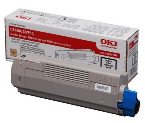 OKI 43865708. Black toner page yield: 8000 pages Printing colours: Black Quantity per pack: 1 pc(s)