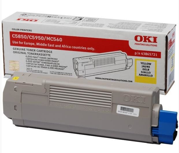 OKI 43865721 toner cartridge 1 pc(s) Original Yellow - Image 1