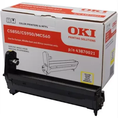 OKI Yellow image drum for C5850/5950. Type: Original Compatibility: OKI MC560 MC560dn C5850 C560N C560DN C5750DN Page yield: 20000 pages. Package width: 372 mm Package depth: 149 mm Package height: 231 mm