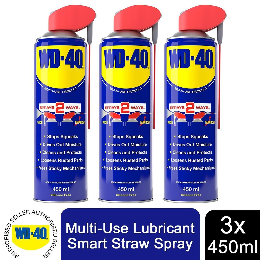 WD-40 Multi-Use Lubricant Smart Straw Spray 450ml x3 - Blue - Image 1