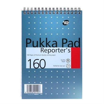 Pukka Pad 205x140mm Wirebound Card Cover Reporters Shorthand Notebook Ruled 160 Pages (Pack 3) NM001 - Thumbnail 3