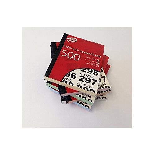 ValueX Cloakroom / Raffle Ticket Numbers 1-500 (Pack 6) RAF500 - Image 1