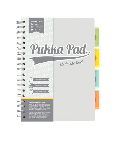 Pukka Pad Study Book B5 - Grey - Image 1