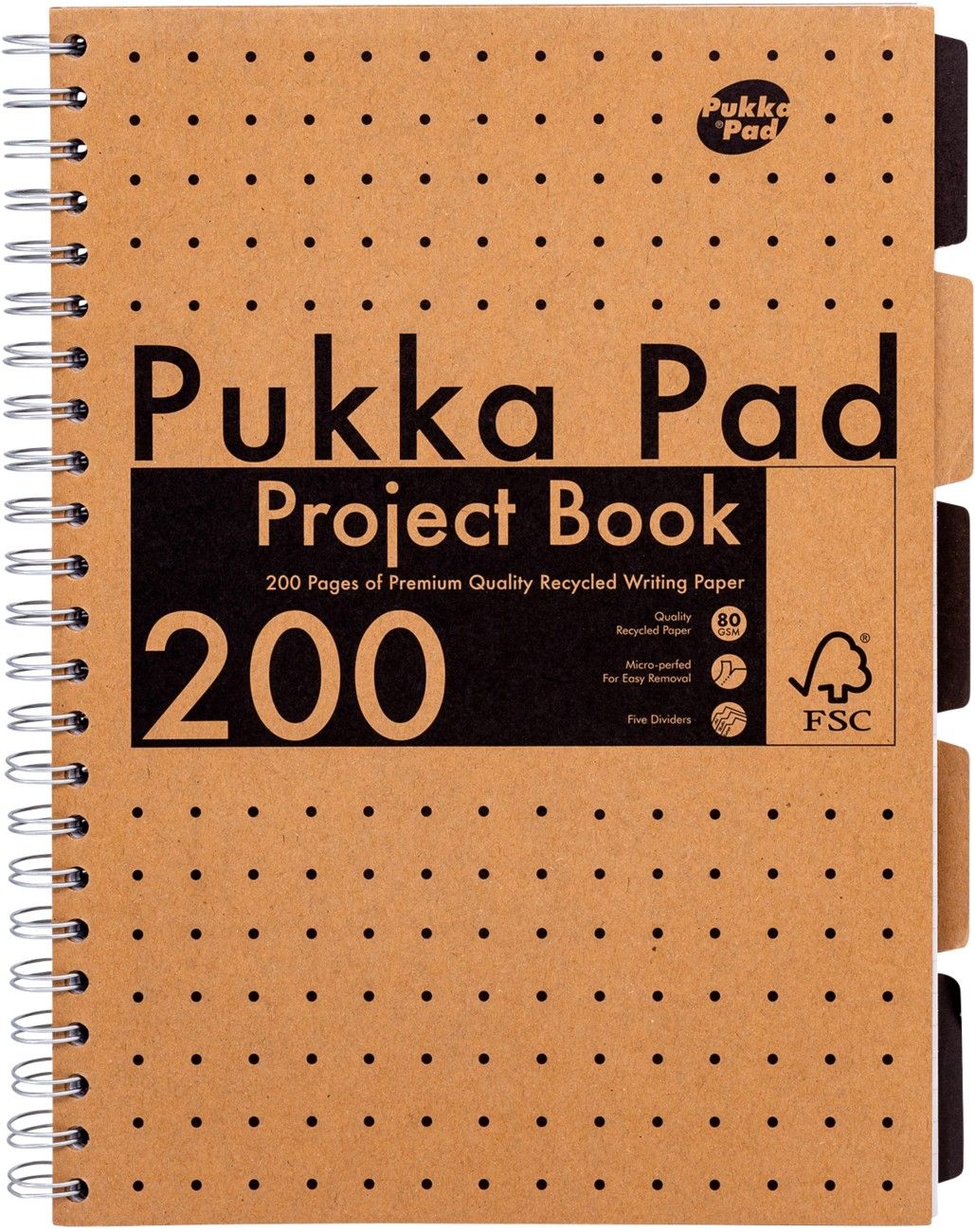 Pukka Pad Kraft Project Book A4 (Pack of 3) 9566-KRA - Image 1