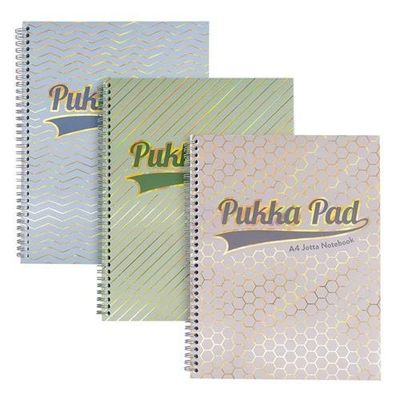 Pukka Haze Jotta Notepad A4+ Wirebound 200 Ruled Pages 80gsm Paper Assorted Colours (Pack 3) - 9865(AST)-HZE - Thumbnail 2
