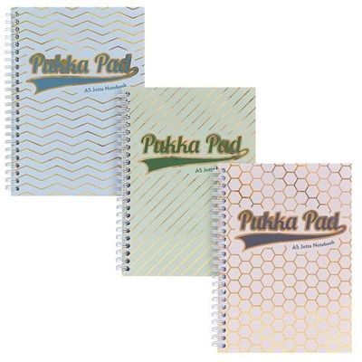 Pukka Haze Jotta Notepad A5 Wirebound 200 Ruled Pages 80gsm Paper Assorted Colours (Pack 3) - 9868(AST)-HZE - Thumbnail 2