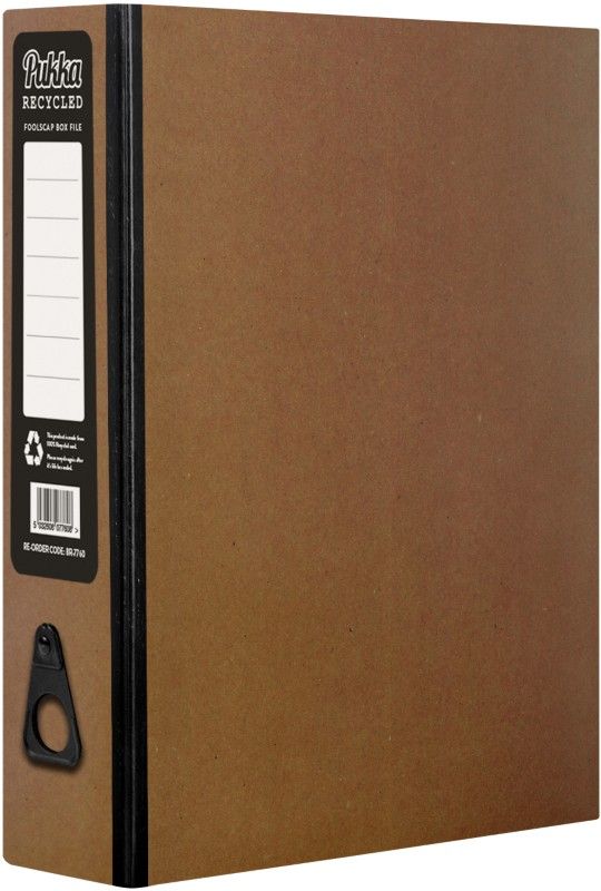 Pukka PUKKA RECYCLED BOX FILE FC KRAFT PK8 - Image 1