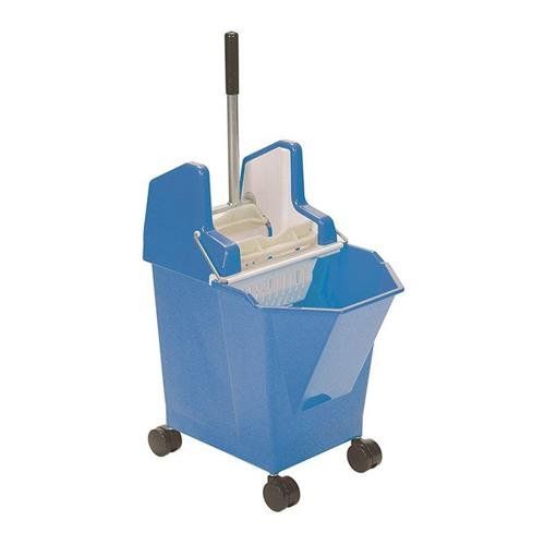 ValueX Mop Bucket With Wringer 9 Litre With Castors Blue - 0907001 - Image 1