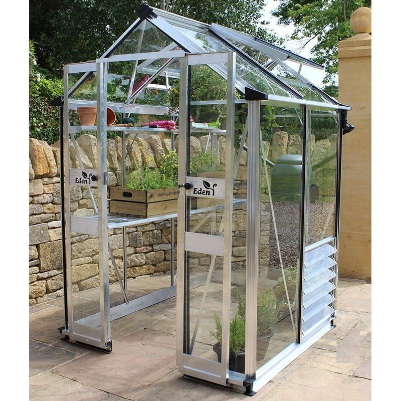 4' x 4' Halls Cotswold Birdlip Small Greenhouse with Toughened Glass (1.47m x 1.32m) - Image 1