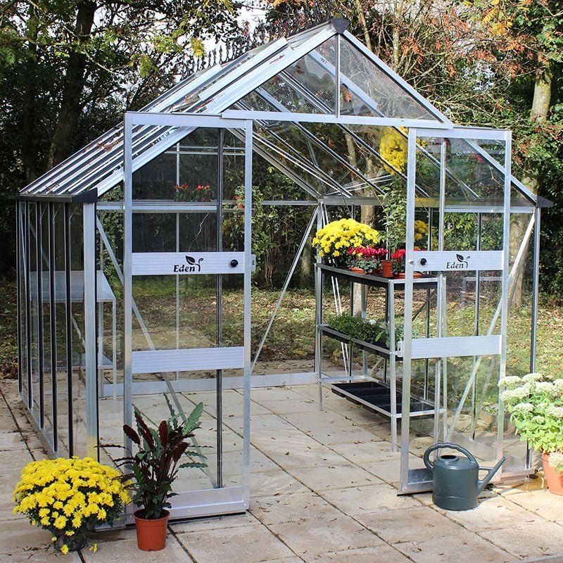 8' x 10' Halls Cotswold Blockley Greenhouse with Toughened Glass (2.56m x 3.17m) - Image 1