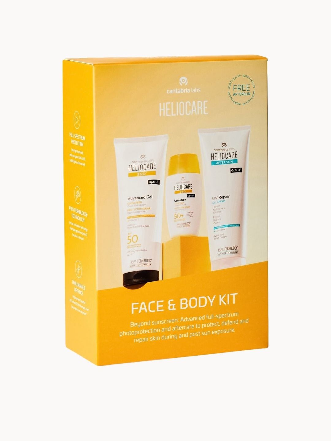 Heliocare Face and Body SPF 50 and After Sun Kit - Image 1