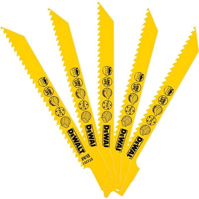 Dewalt DT2351-QZ Bi-Metal Reciprocating Blade For Wood Fine Fast Cuts 152Mm X 6 Tpi (Pack 5)