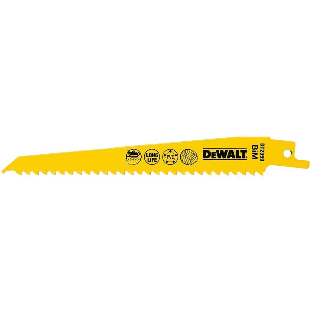 Dewalt DT2359-QZ Bi-Metal Reciprocating Blade For Wood With Nails 152Mm (Pack 5) - Image 1