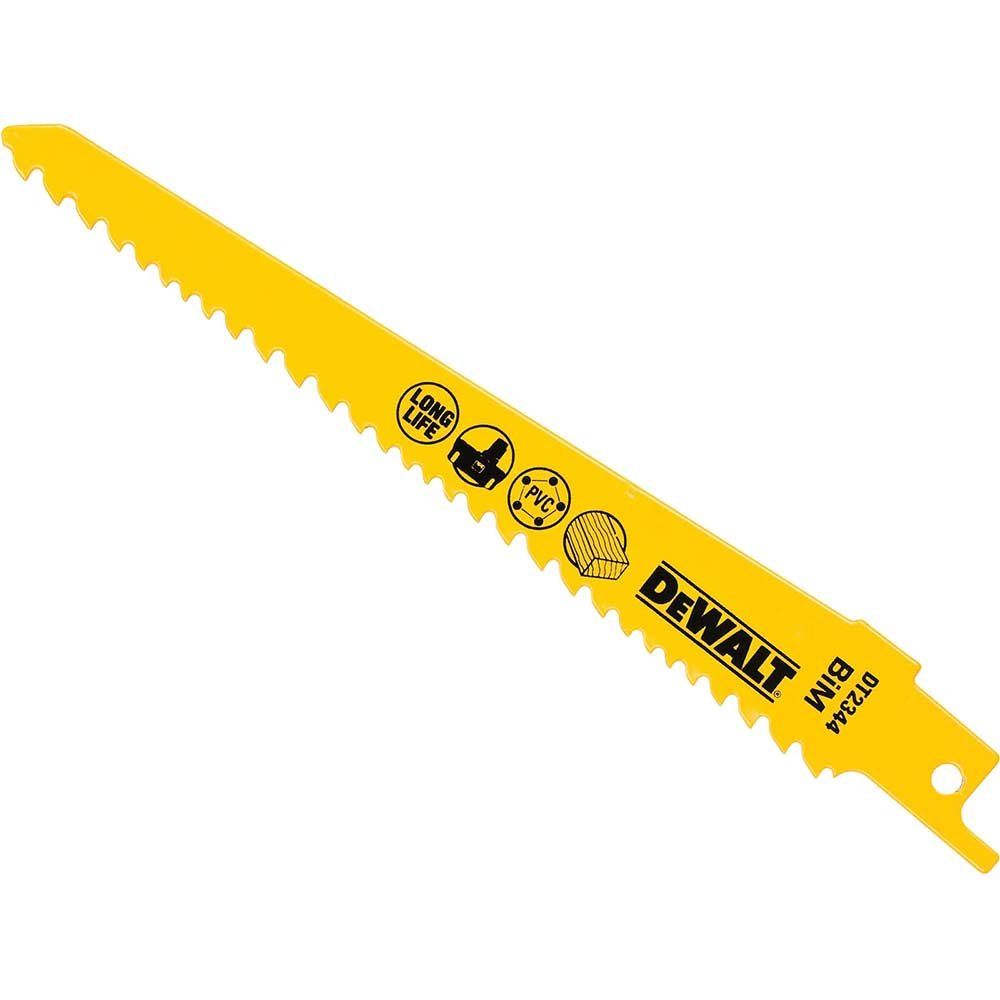 Dewalt DT2344-QZ Bi-Metal Reciprocating Blade For Wood Cordless 152Mm Pack Of 5 - Image 1