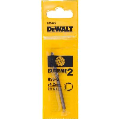 Dewalt DT5043-QZ Extreme 2 Metal Drill Bit 4.2Mm Ol:75Mm Wl:43Mm