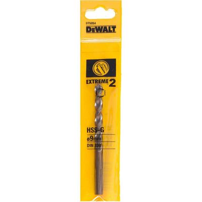 Dewalt DT5054-QZ Extreme 2 Metal Drill Bit 9.0Mm Ol:125Mm Wl:78Mm