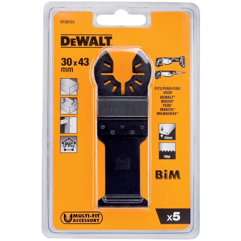 DeWalt DT20701 Wood and Nails OIS Oscillating Multi Tool Plunge Saw Blade 31mm Pack of 5 - Image 1