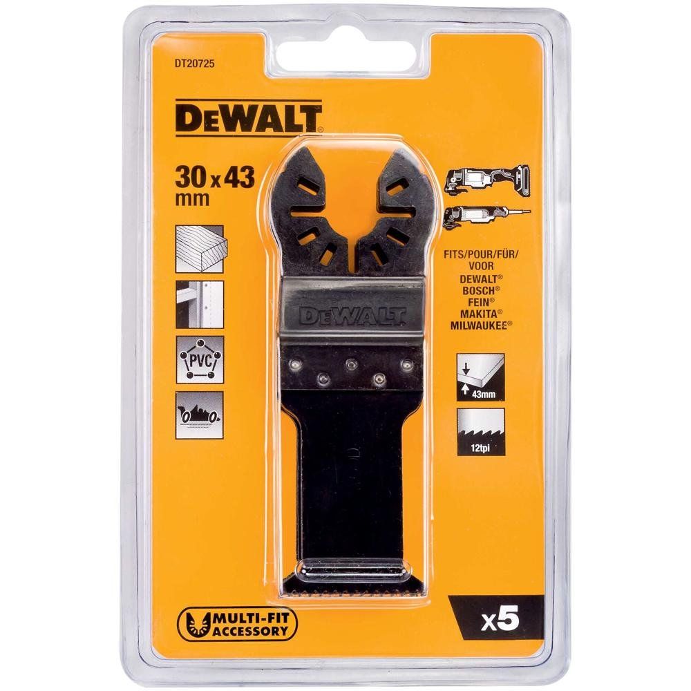 DeWalt DT20704 Fastcut OIS Oscillating Multi Tool Wood Plunge Saw Blade 30mm Pack of 5 - Image 1