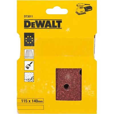 DeWalt Punched Clip On 1/4 Sanding Sheets 115mm X 140mm 100g Pack of 25