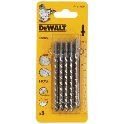 Dewalt DT2075-QZ Hcs Wood Jigsaw Blades Pack Of 5 T144Dp