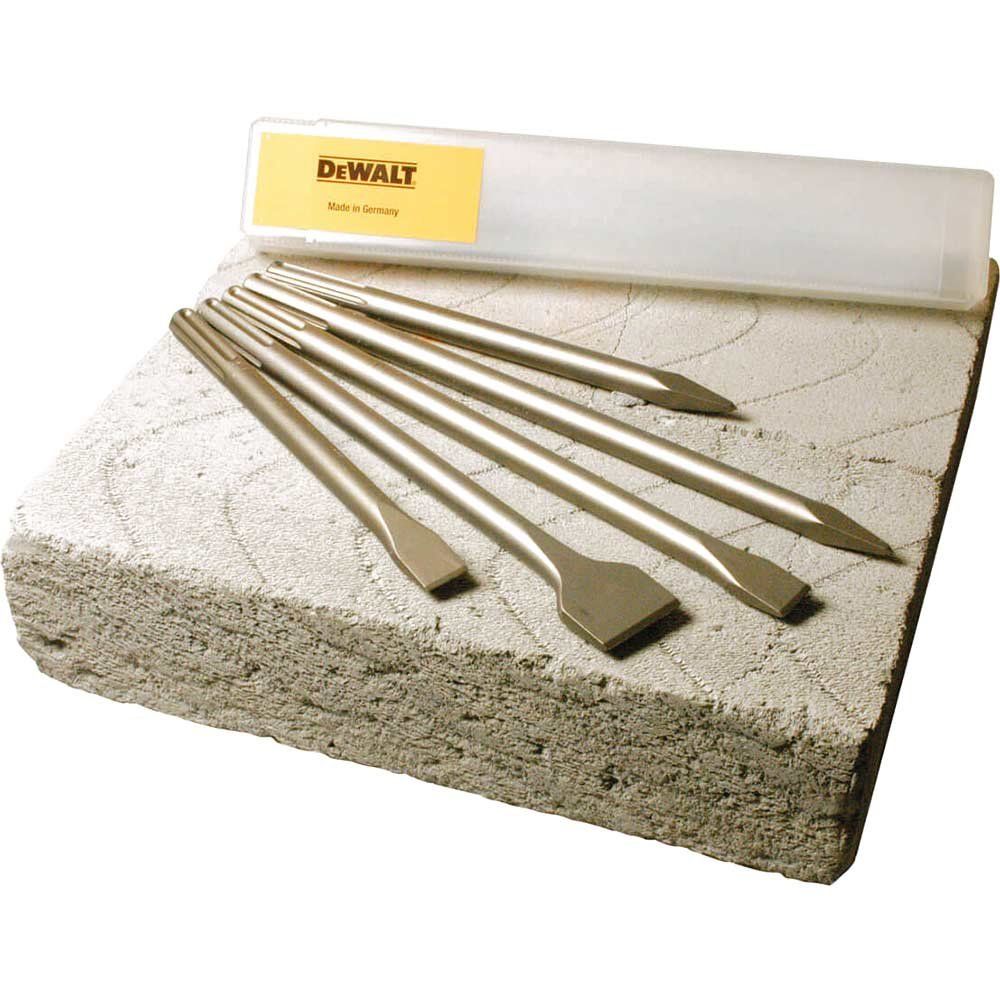 DeWalt 5 Piece SDS Max Pointed and Flat Chisel Set - Image 1