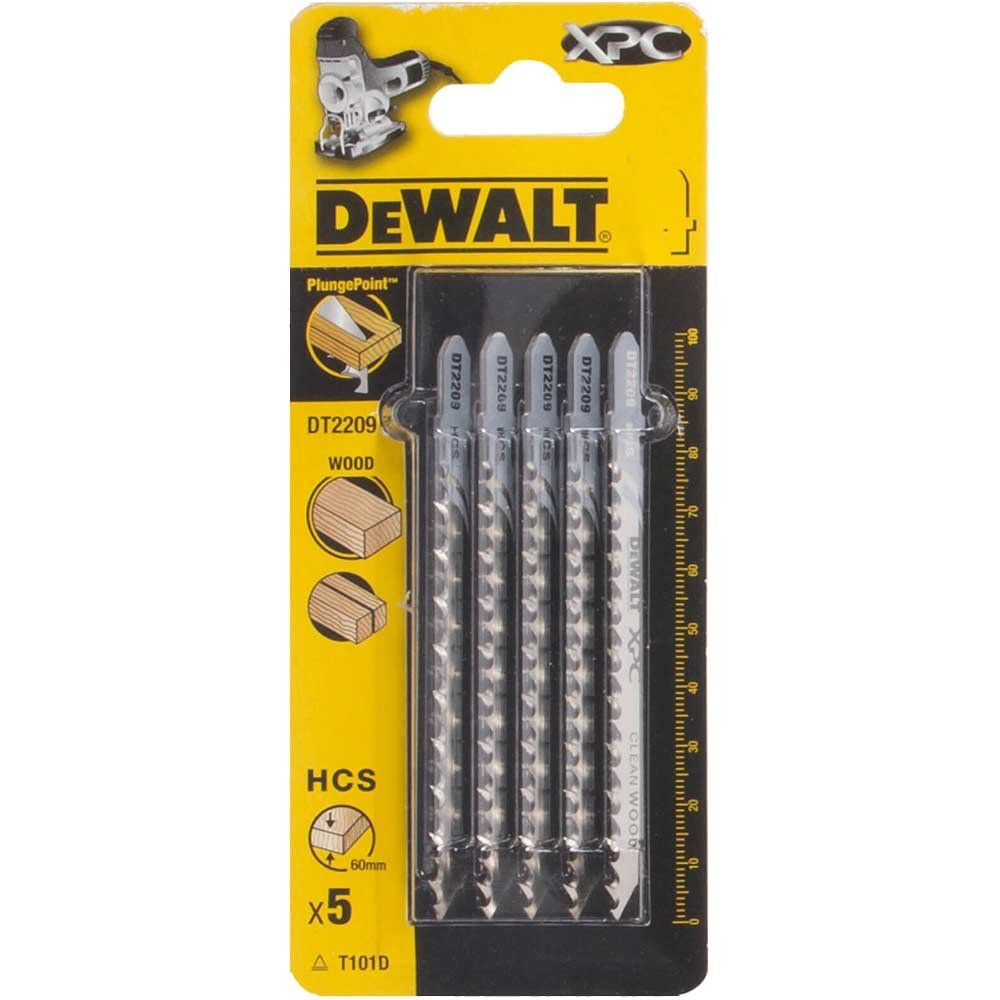 Dewalt DT2209-QZ Xpc Hcs Wood Jigsaw Blades Pack Of 5 T101D - Image 1