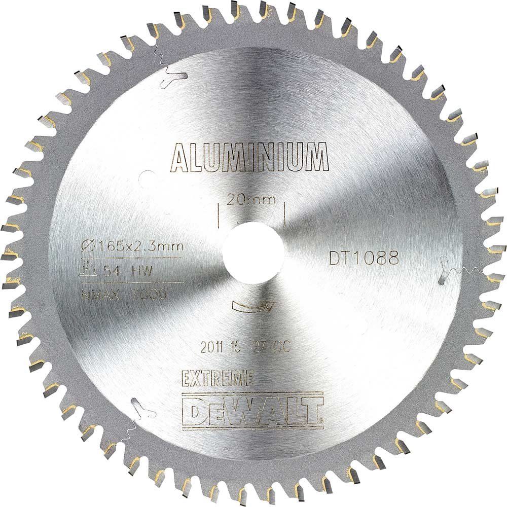DeWalt Extreme Aluminium Saw Blades 165mm 54T 20mm - Image 1