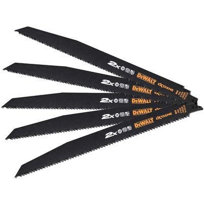 Dewalt DT2314L-QZ 2X Life Wood & Nail Reciprocating Blade 305Mm X 6 Tpi Pack Of 5