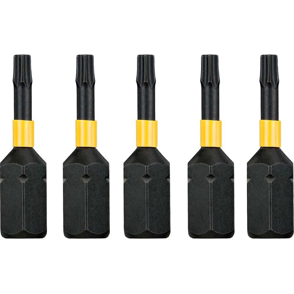 DeWalt Torx Extreme Impact Torsion Screwdriver Bit T10 25mm Pack of 5 - Image 1