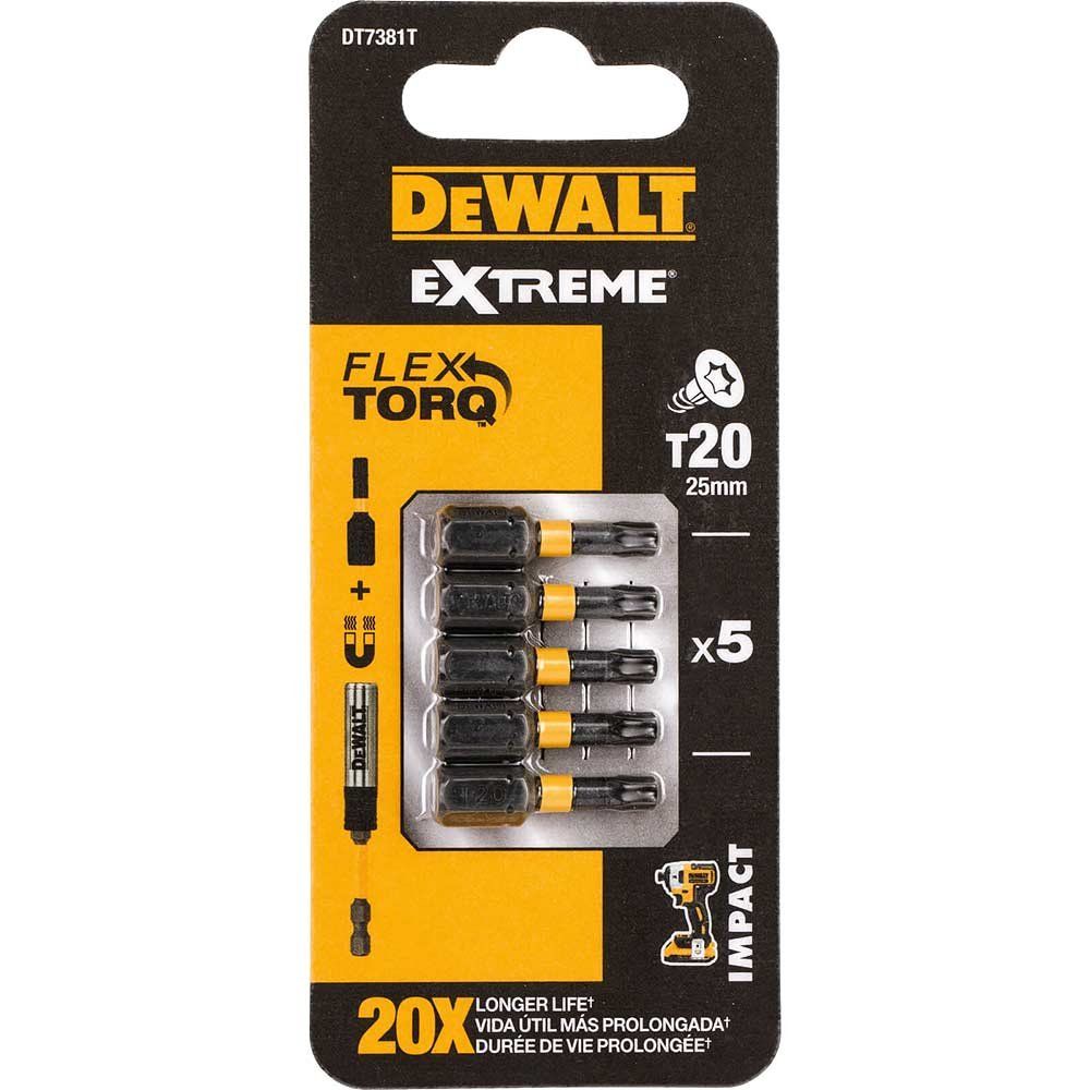 Dewalt DT7381T-QZ Impact Torsion Bits Tx20 X 25Mm (Pack 5) - Image 1