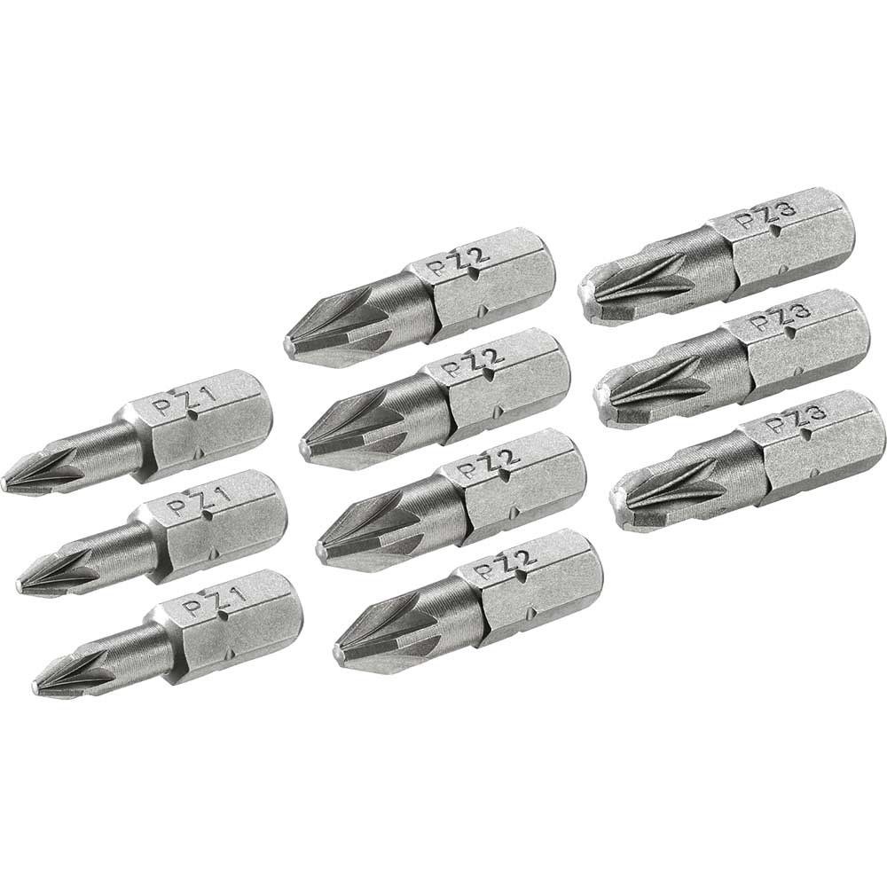 Stanley Mixed Pozi Screwdriver Bits Assorted Pozi 25mm Pack of 10 - Image 1