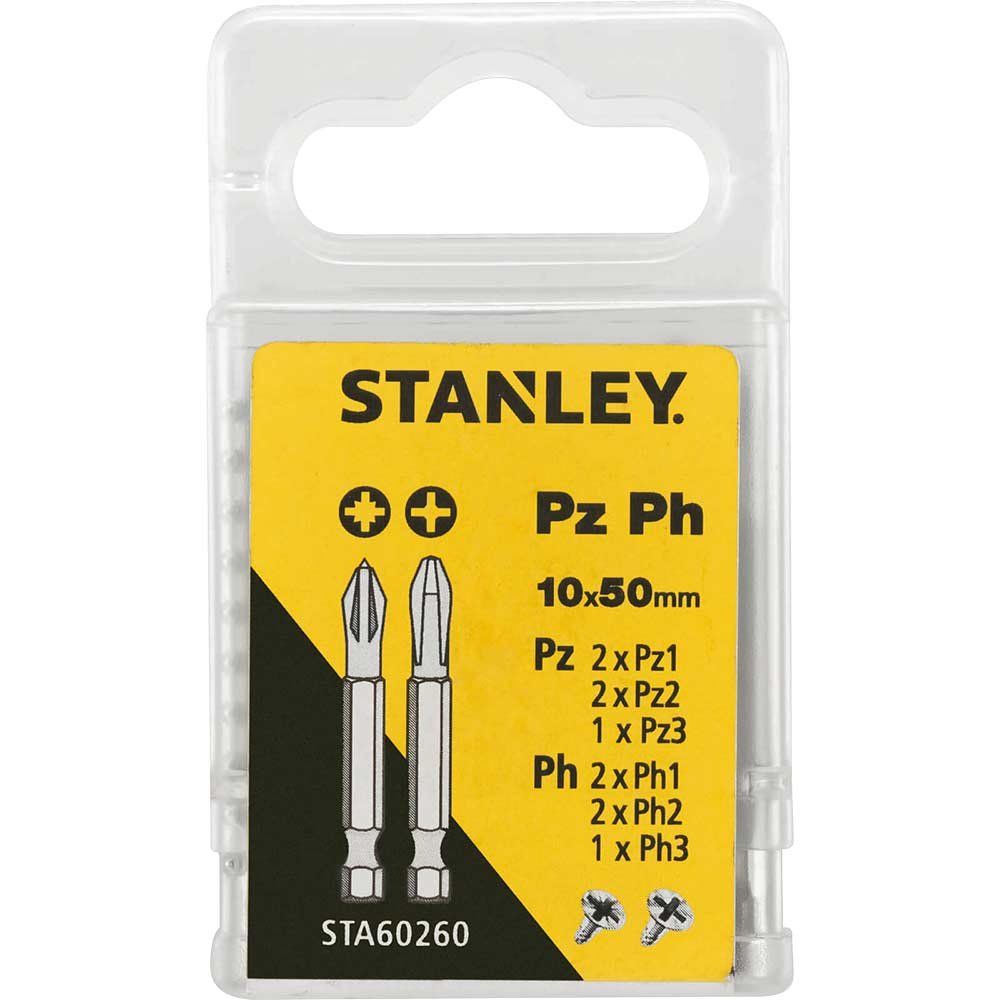 Stanley 10 Piece Pozi and Phillips Screwdriver Bit Set - Image 1