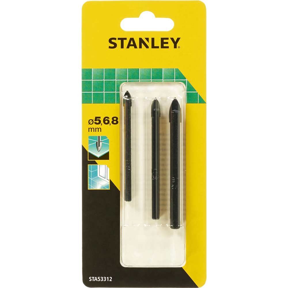 Stanley 3 Piece Glass and Tile Drill Bit Set - Image 1