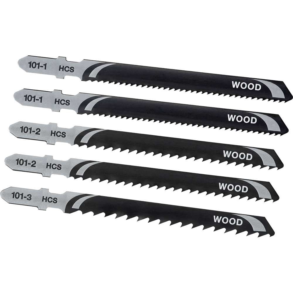 Stanley 5 Piece T Shank Jigsaw Blade Set for Wood - Image 1