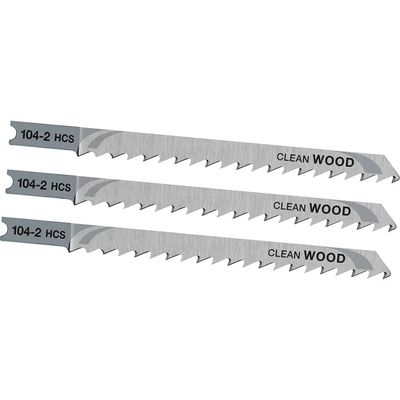 Stanley Clean Cutting U Shank Jigsaw Blades for Wood Pack of 3