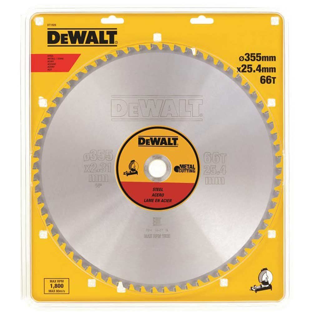 DeWalt Metal Steel Cutting Saw Blade 355mm 66T 25.4mm - Image 1