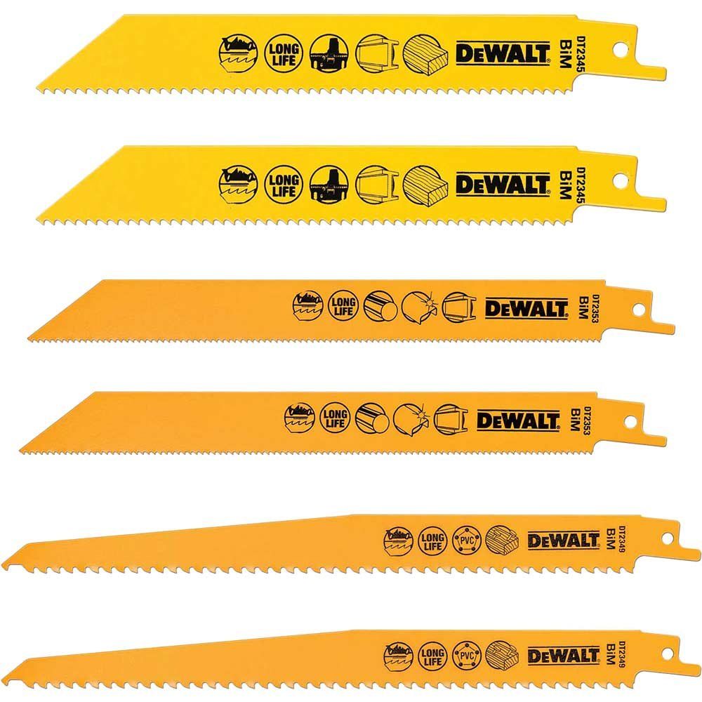 Dewalt DT2444-QZ Dt2444 Reciprocating Saw Blade Set 6 Piece - Image 1